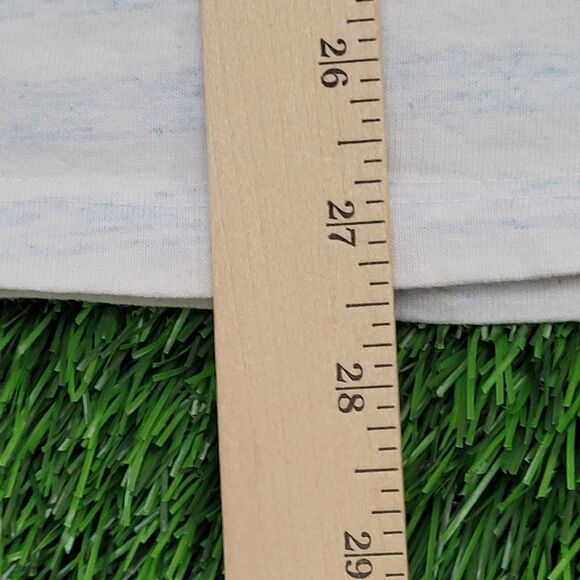 Vintage 90s Myrtle Beach Stripes Shirt Women L/XL 21x27 Blue - Picture 5 of 14